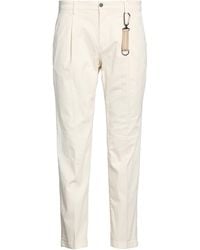 Manuel Ritz - Cream Pants Cotton, Elastane - Lyst