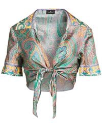 Etro - Top Silk - Lyst