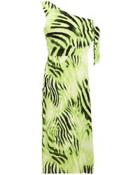 Gaelle Paris - Lime Midi Dress Viscose - Lyst
