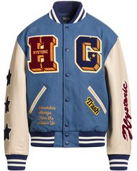 Hysteric Glamour - Slate Jacket Wool, Nylon, Cow Leather, Acrylic - Lyst