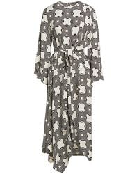 ODEEH - Ivory Maxi Dress Viscose - Lyst