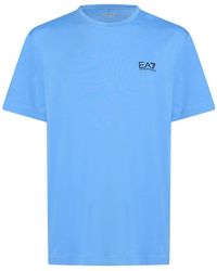 EA7 - T-Shirt Cotton, Elastane - Lyst