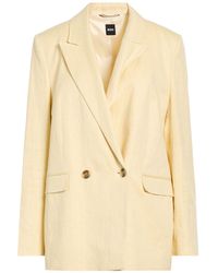 BOSS - Blazer Linen, Viscose, Elastane - Lyst