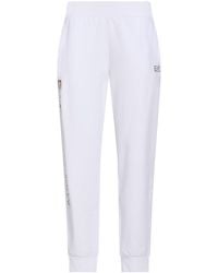 EA7 - Pants Cotton, Elastane - Lyst