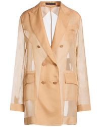 Max Mara - Sand Blazer Silk - Lyst