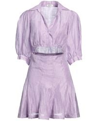 Sandro - Cutout Linen-blend Gauze Mini Shirt Dress - Lyst