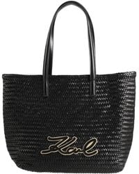 KARL LAGERFELD - K/Signature Braid Medium Tote -- Handbag Cow Leather - Lyst
