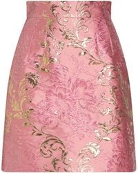 Dolce & Gabbana - Mini Skirt Polyester, Metallic Polyester, Silk, Polyamide - Lyst