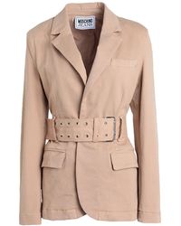 Moschino - Camel Blazer Cotton, Elastane - Lyst