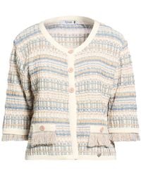 Please - Slate Cardigan Cotton, Polyacrylic, Viscose, Polyester, Metallic Polyester - Lyst