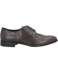 Doucal's - Charcoal Lace-Up Shoes Leather - Lyst