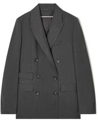 COS - Double-breasted Wool Blazer - Lyst