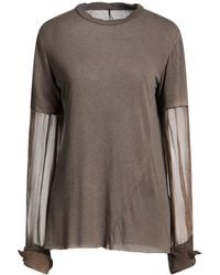 Masnada - Taupe T-Shirt Viscose, Polyamide, Cashmere, Silk - Lyst