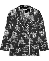 Maje Shirt With Paris Print - Black