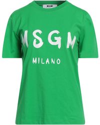 MSGM - T-Shirt Cotton - Lyst