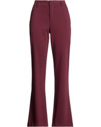 Soallure - Burgundy Pants Polyester, Viscose, Virgin Wool, Elastane - Lyst