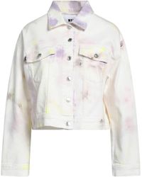 MSGM - Ivory Denim Outerwear Cotton, Elastane - Lyst