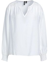 Vero Moda Slip-over blouse zwart-bruin bloemenprint casual uitstraling Mode Blouses Slip-over blouses 