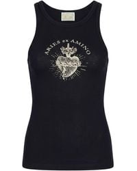 Aries - Charcoal Tank Top Cotton - Lyst