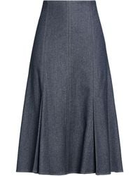Agnona - Midi Skirt Cotton, Wool, Polyamide, Elastane - Lyst