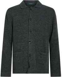 Zanone - By Slowear Military Cardigan Virgin Wool, Polyamide - Lyst