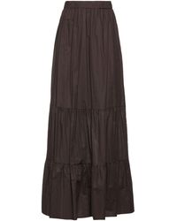 Kontatto - Dark Maxi Skirt Cotton - Lyst