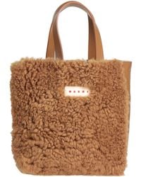 Marni - Camel Handbag Lambskin, Cow Leather, Brass, Zinc, Aluminum - Lyst