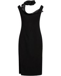 Givenchy - Midi Dress Wool, Polyamide, Elastane, Silk - Lyst