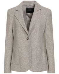SEVENTY VENEZIA - Taupe Blazer Acrylic, Virgin Wool, Polyester - Lyst