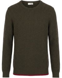 Fay - Military Sweater Virgin Wool - Lyst
