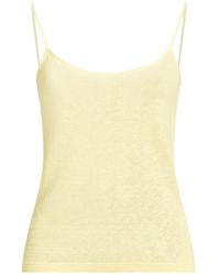 120% Lino - Tank Top Linen, Elastane - Lyst