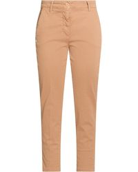 Manila Grace - Camel Pants Cotton, Elastane - Lyst