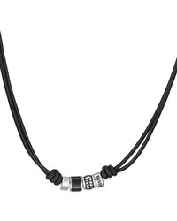 Fossil Rondell Leather Necklace Jf00501797 in Black for Men Mens Jewellery Necklaces 