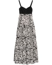 Pinko Andres Cotton Voile Maxi Dress in White | Lyst Pinko Andres Cotton Voile Maxi Dress in White | Lyst