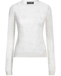 Dolce & Gabbana - Ivory Sweater Silk - Lyst