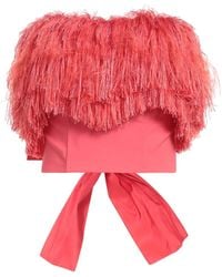 Elisabetta Franchi - Coral Top Polyamide, Elastane, Polyester, Acetate, Linen - Lyst