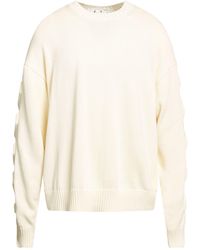 Off-White c/o Virgil Abloh - Off- Ivory Sweater Cotton, Polyamide, Elastane, Polyurethane - Lyst