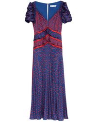 Self-Portrait Langes Kleid - Blau