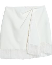 ViCOLO - Ivory Mini Skirt Polyester, Elastane - Lyst