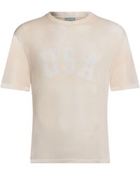 Guess - Ivory T-Shirt Cotton - Lyst