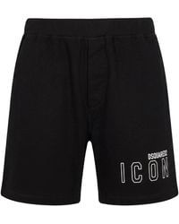DSquared² - Icon Outline Printed Shorts - Lyst