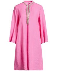 120% Lino - Mini Dress Linen - Lyst