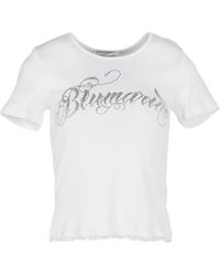 Blumarine - T-Shirt Cotton, Elastane, Polyamide - Lyst
