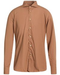 Borriello - Camel Shirt Cotton - Lyst