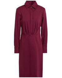 Robert Friedman - Burgundy Midi Dress Viscose, Wool, Elastane - Lyst