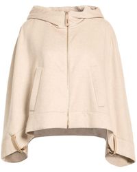 Max Mara - Cape Virgin Wool, Silk, Cashmere, Cow Leather - Lyst