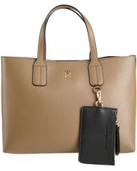 Tommy Hilfiger - Taupe Handbag Polyurethane - Lyst