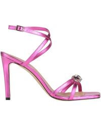 Pinko - Fuchsia Sandals Leather - Lyst