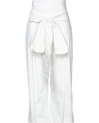 Silvia Tcherassi Womens Splatter Print Cropped Trousers White Black Size Small