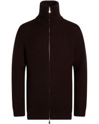 Alpha Studio - Chocolate Cardigan Merino Wool - Lyst
